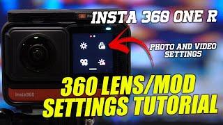 INSTA 360 ONE R 360 LENS SETTINGS TUTORIAL