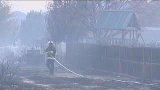 Fire crews securing containment lines of Leeds Fire burning in Southeast Boise