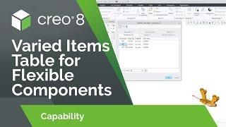 Varied Items Table for Flexible Components | Creo 8