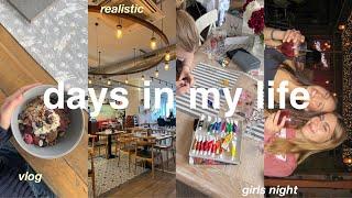 simple days in my life  selfcare, nails, haircut, girls night & shopping