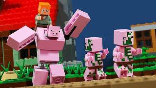 HARDCORE MINECRAFT A Pig's 100 Day Survival - LEGO Minecraft Animation