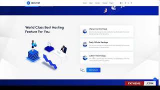 Hostim - Web Hosting Services HTML Template with WHMCS light isometric