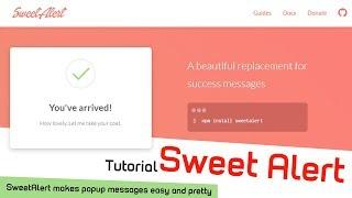 Sweet Alert Tutorial