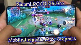 FRAMING AT MAX GRAPHICS! || Xiaomi Poco X5 Pro 5G Mobile Legends Game Test Max Graphics