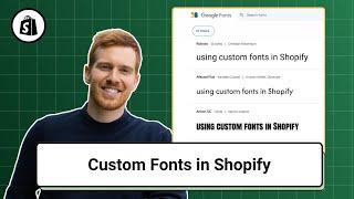 How to install a custom fonts in Shopify