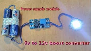 3v to 12v DC-DC  Boost Converter Using DC Power Supply Module | Step Up | POWER GEN