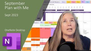 2023 OneNote September Plan with Me in the Jenuine Studios undated Planner