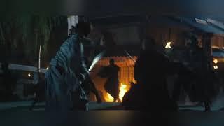 Фильм Бродяга Кэнсин великий киотский пожар Бой Кэнсина против толпы на мосту (2014год)
