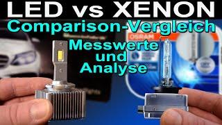  LED vs XENON | Osram Cool Blue BOOST HID  Benzinfabrik LED Retrofit Comparison Vergleich Messwerte