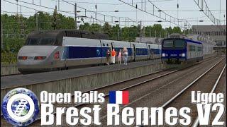 Open Rails (MSTS Compatible Train Sim) France - Ligne Brest Rennes