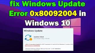 How to fix Windows update error 0x80092004 windows 11 or 10