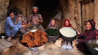 How cave dwellers lived and their specific foods