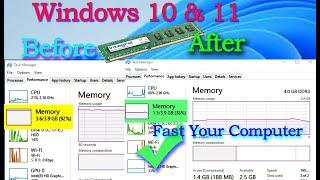 How To Fix High RAM Memory Usage on Windows 10 | ram memory cleaner on windows 10, fast your PC