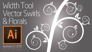 Width Tool Tutorial for vector swirls and floral designs - Adobe Illustrator