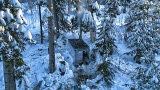 Survival shelter in -40 degrees, This stove saved me