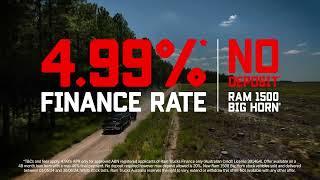 No Deposit 4.99%* Mates Rate Finance Offer from Ram Trucks Finance.