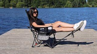 Skandika Toras Campingstuhl | Aufbau Video | Outdoor-Stuhl mit Fußablage und verstellbarer Lehne