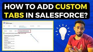 How to add Custom Tabs In Salesforce?