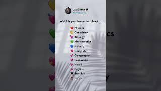 Which is your favourite subject  | Instagram trending reel #shorts #quotes