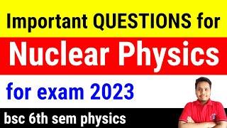 nuclear and particle physics important questions