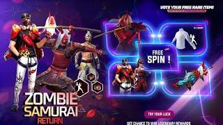 Zombie Samurai Bundle Date Sollunga  | Next Alock Skill Skin  | Free Emote in Free Fire Max