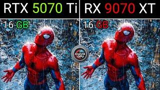 RX 9070 XT VS RTX 5070 Ti TEST IN 12 GAMES - 1080P - 2K - 4K