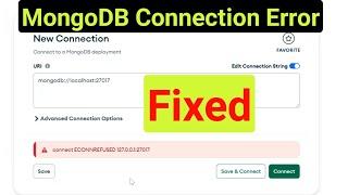 MongoDB Connection Error | ECONNRefused | connect econnrefused 127.0.0.1:27027