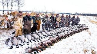 EPIC WHITE A-FRAME FIELD DUCK HUNT! 140 STACK