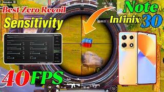 Infinix Note 30 Pubg Sensitivity | Infinix Note 30 Pubg Best Sensitivity | 40 Fps Sensitivity & Code