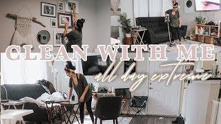 CLEAN WITH ME ALL DAY || BATHROOM HACK || CLEANING MOTIVATION 2019