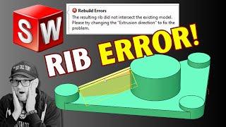 FIX RIB ERRORS in solidworks