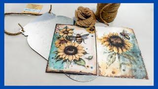 Bee & Sunflower Themed DIY || Mason Jar Decor || Double Sided Craft