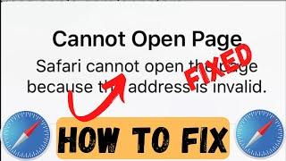 Fix Safari Cannot Open Page Because The Address Is Invalid ( 2023) |How To Fix Safari Cannot Open |