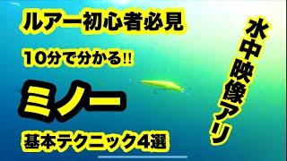 ミノーの使い方 【タダ巻き】【トゥイッチ】【ジャーク】【ストップ&ゴー】