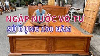 Sử Dụng Bị Ngập Nước Thoải mái - Giường ngủ gỗ gõ đỏ Chạm Hoa dạt Phản Đẹp