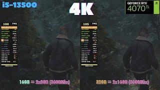 16GB vs 32GB RAM (Gaming 4K Benchmark 2023)