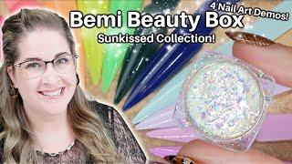 4 EASY GEL POLISH NAIL ART IDEAS! |  Bemi Beauty Box Sunkissed Collection | Opal Nails, Ombré & MORE