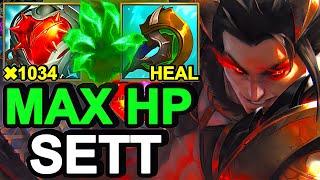 Wild Rift China Sett Top - New Skin Heartsteel Max Tank Sett Build Runes - Sovereign Rank Gameplay