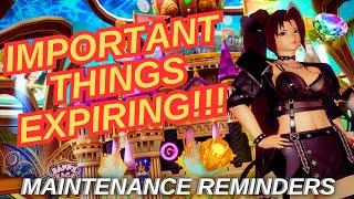 [PSO2 NGS] Do This Before Maintenance! - Reminders For Things Expiring On 7-16-2024