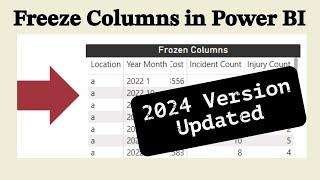 How to Freeze Columns in Power BI (New Version 2024) - Updated