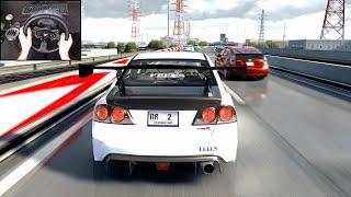 Honda Civic Type R FD2 (10,000 RPM Insane Sound!) - Assetto Corsa | Steering Wheel Gameplay