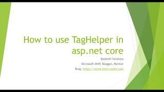 TagHelper in Asp.Net Core