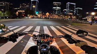 Harley Davidson Fat Boy 2023 Tokyo SHIBUYA Night Ride asmr motorcycle japan