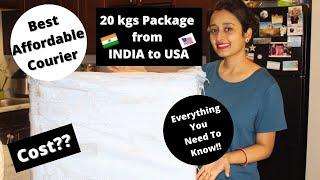 What's In My 20 kgs Package From India to USA | INDIA SHOPPING HAUL/Best Courier Service/Cost?