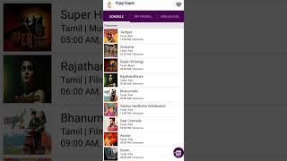 Channel Schedule Tv. VijaySuper ThiraiFriday