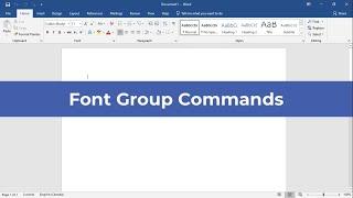 Using the Font Group Commands in Word 2019 - Getting Started Introduction Tutorial for Beginners