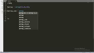 array sum in php