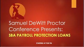 SDPC Presents: SBA Payroll Protection Loans