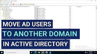 Move AD Users to another domain in Active Directory
