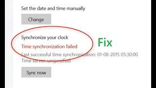 How to fix Time synchronization failed in windows 10